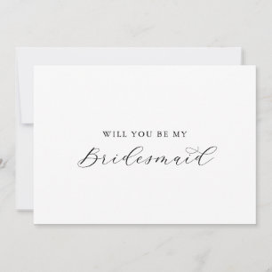 Elegante Script Bridesmaid Vorschlag Card Einladung