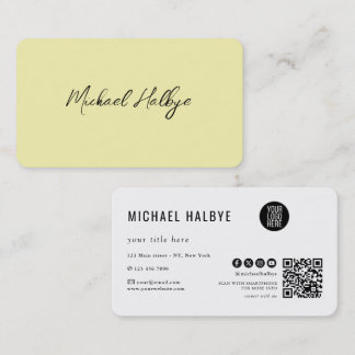 Elegante Script Calligrafy Modern LogoProfessional Visitenkarte