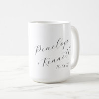 Elegante Script Calligraphy White Wedding Custom