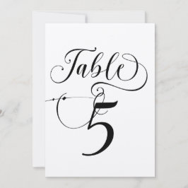 Elegante Script Classic Wedding Tischnummern