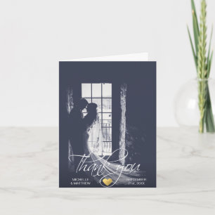 Elegante Script DANKESCHÖN Hochzeits-Notizkarte    Dankeskarte
