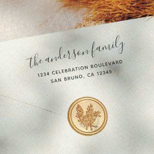 Elegante Script Family Name Holiday Rücksendeadres Permastempel