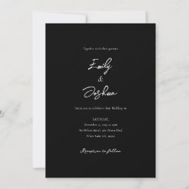 Elegante Script Foto Collage Wedding Einladung