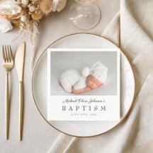 Elegante Script-Foto-Taufe