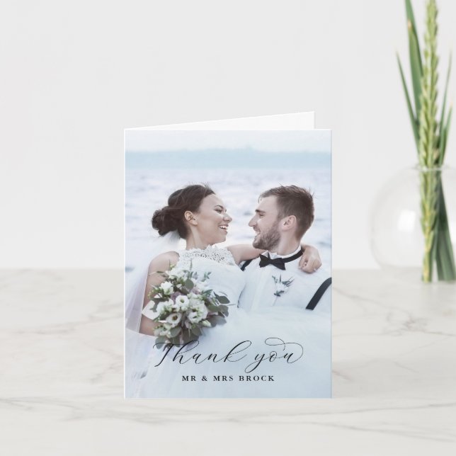 Elegante Script Foto Vorlage Ordner Vielen Dank Ka (Vorderseite)