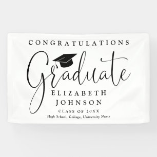 Elegante Script Graduation Party Banner