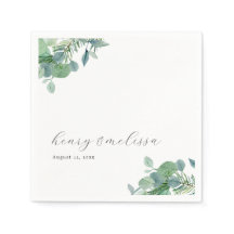 Elegante Script Greenery Blätter Eucalyptus Weddin