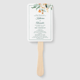 Elegante Script Greenery Blumenzeremonie Fächer