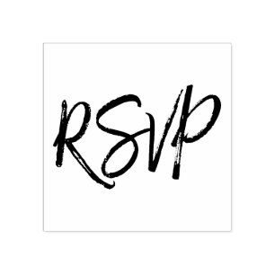Elegante Script-Hochzeit RSVP-Reaktion Gummistempel