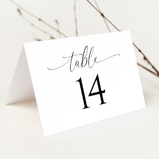Elegante Script-Hochzeitkarte für geklappte Tischn Karte