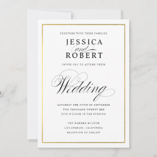 Elegante Script-Imitate - Einladung zur Hochzeit a