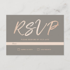 Elegante Script-Imitate Foil UAWG RSVP Karte