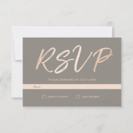 Elegante Script-Imitate Foil UAWG RSVP Karte