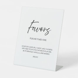 Elegante Script-Kalligrafie-Favoriten für White We Sockelschild
