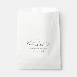 Elegante Script-Liebe ist Sweet Minimalistisch Wed Geschenktütchen