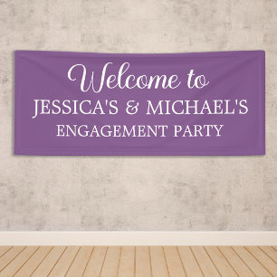 Elegante Script-Lila Engagement-Partei Banner