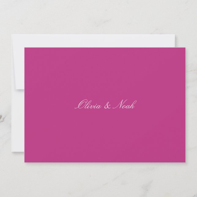 Elegante Script Magenta Probe Dinner Card Dankeskarte (Vorderseite)
