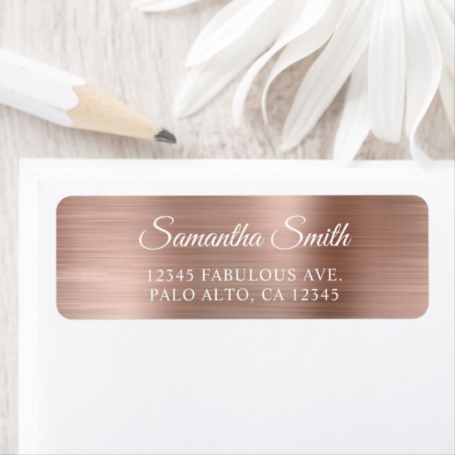 Elegante Script Metallic Rose Gold (Insitu)