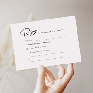 Elegante Script-Minimalistische UAWG-Antwortkarte RSVP Karte