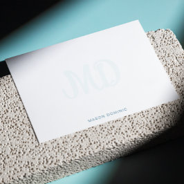 Elegante Script Monogram Watermark-Karte Mitteilungskarte