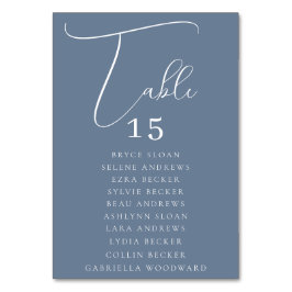 Elegante Script-Platzierung Tischnummer