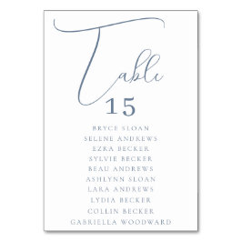 Elegante Script-Platzierung Tischnummer