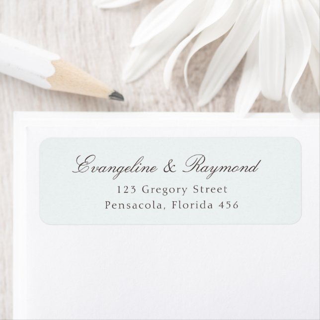 Elegante Script-Rococo-Hochzeitsadresse (Insitu)