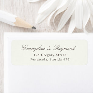 Elegante Script-Rococo-Hochzeitsadresse