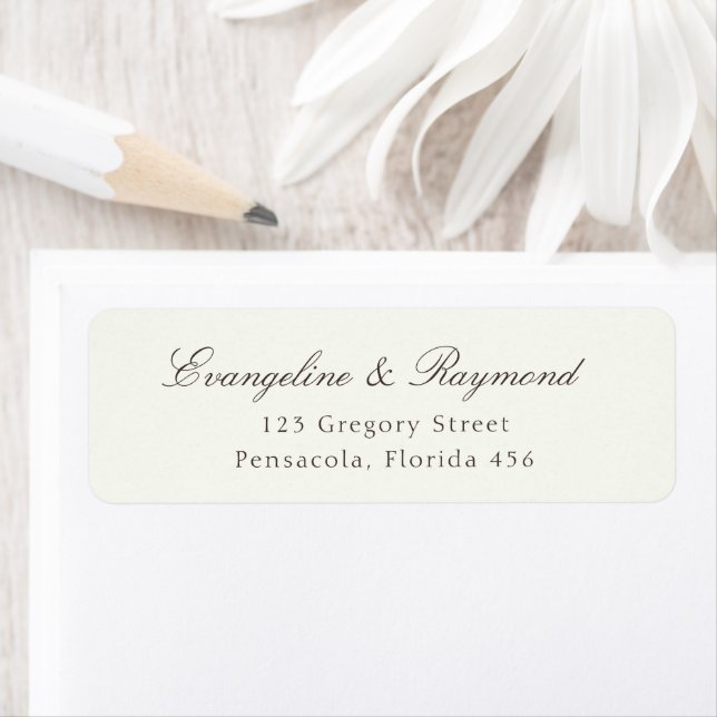 Elegante Script-Rococo-Hochzeitsadresse (Insitu)
