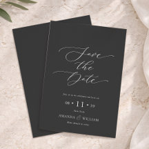 Elegante Script Save the Date Card