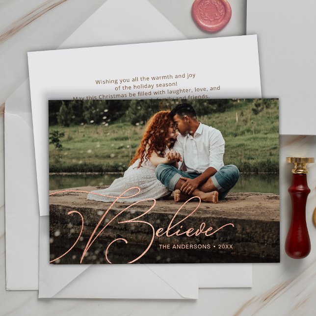 Elegante Script Schriftart Typografie Glaube Urlau Folieneinladung (Von Creator hochgeladen)