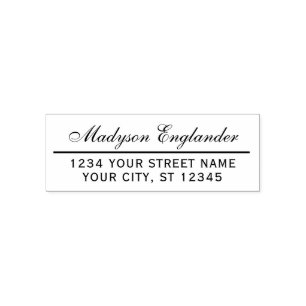 Elegante Script-Signatur #11 Name-Rücksendeadresse Permastempel