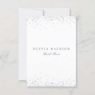 Elegante Script Snowflakes Bridal Dusche Einladung
