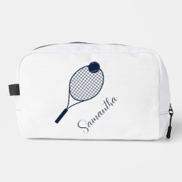 Elegante Script Tennis Players Name Personalisiert Waschbeutel