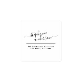 Elegante Script-Typografie benutzerdefinierte Rück Gummistempel