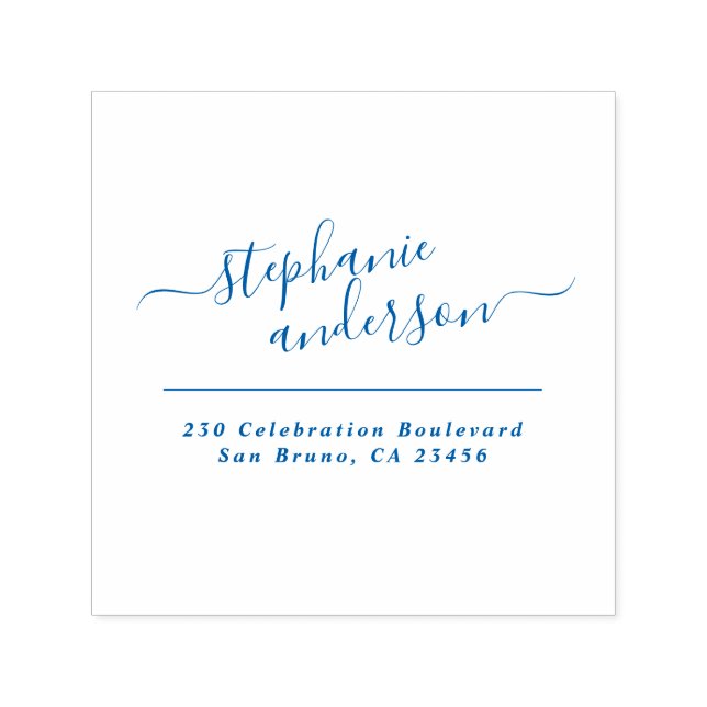 Elegante Script-Typografie benutzerdefinierte Rück Permastempel (Design)