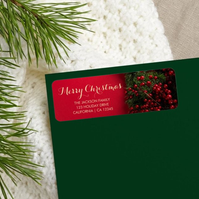 Elegante Script Typografie Business Holiday Red (Von Creator hochgeladen)