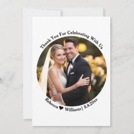 Elegante Script Typografie danke Ihnen Hochzeit Fo