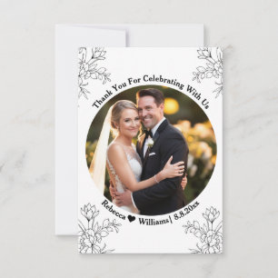 Elegante Script Typografie danke Ihnen Hochzeit Fo