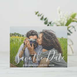 Elegante Script Typografie Moderne Hochzeit Save The Date