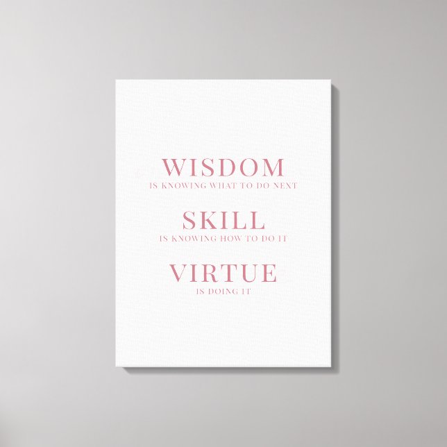 Elegante Script Typografie Motivierend Quote Canva Leinwanddruck (Vorderseite)