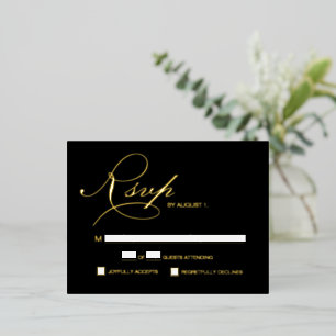 Elegante Script UAWG Gold Metallische Hochzeit Folien Feiertagspostkarte