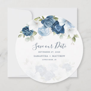 Elegante Script Watercolor Blume Rettete unser Dat