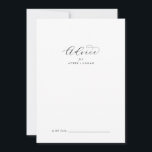 Elegante Script Wedding Advice Card Hinweiskarte<br><div class="desc">Diese elegante Skript-Hochzeitsratenkarte ist perfekt für eine einfache Hochzeit und kann für jede Veranstaltung verwendet werden. Das minimalistische Schwarz-Weiß-Design besticht durch extravagante romantische Typografie mit modernem Glam-Stil. Anpassbar in jeder Farbe. Behalt das Design minimal und elegant, wie es ist, oder personalisiere es durch Hinzufügen von eigenen Grafiken und Kunstwerken. Diese...</div>