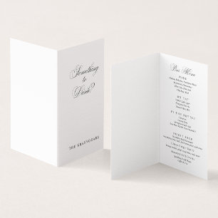 Elegante Script Wedding Bar Menu Platzkarte