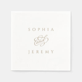 Elegante Script Wedding Serviette