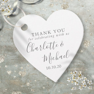 Elegante Script Wedding Vielen Dank Geschenkanhänger
