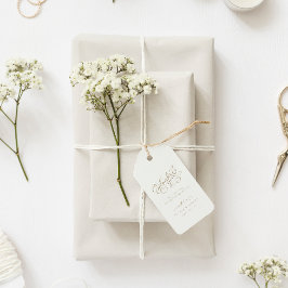 Elegante Script Wedding Vielen Dank Geschenkanhänger