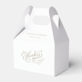 Elegante Script Wedding Vielen Dank Geschenkschachtel