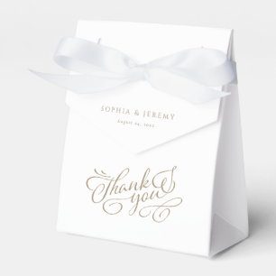 Elegante Script Wedding Vielen Dank Geschenkschachtel